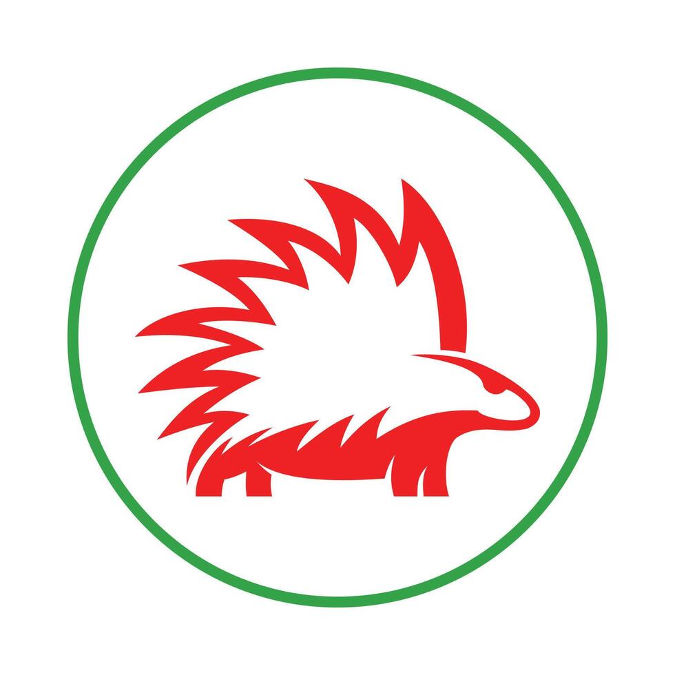 Porcupine trendy icon skillful abstract illustration colorful artwork design vector