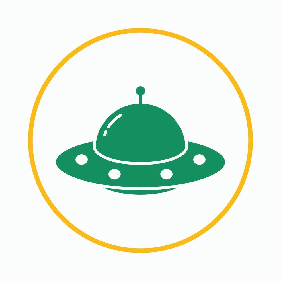 UFO trendy icon exotic abstract illustration colorful artwork design vector