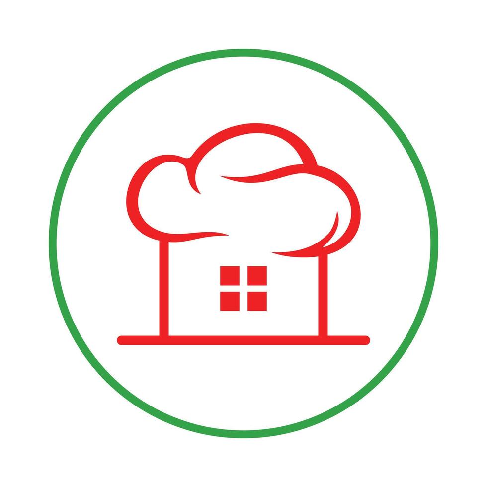 Home chef trendy icon skillful abstract illustration colorful artwork design vector