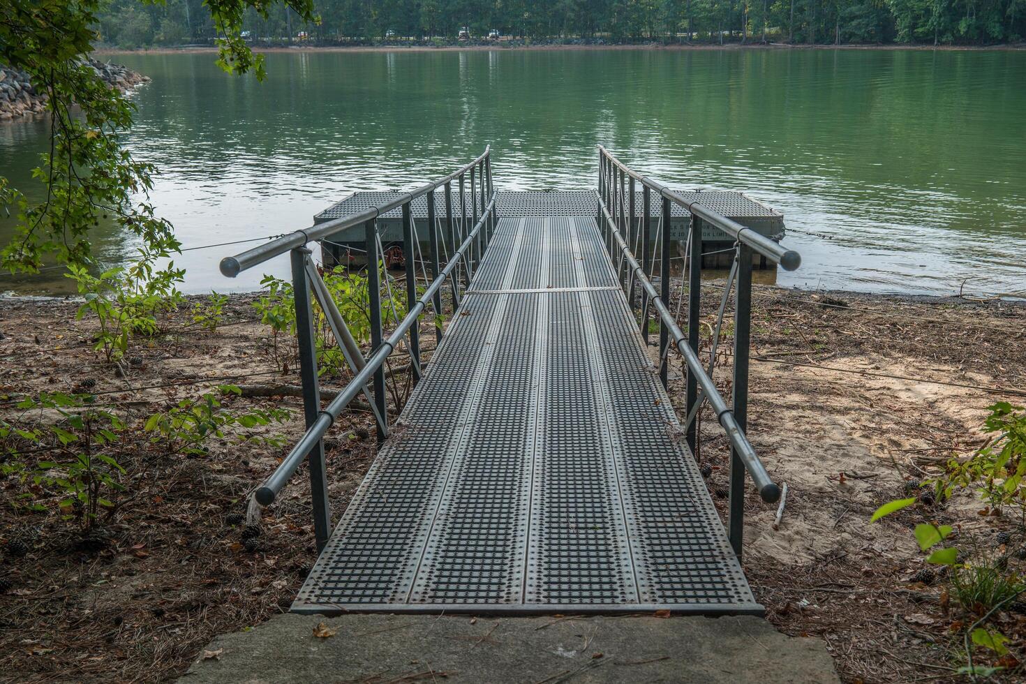 Floating dock in the water photo