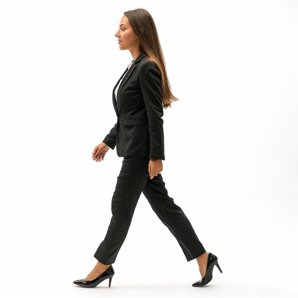 Office Lady Walking to Side photo