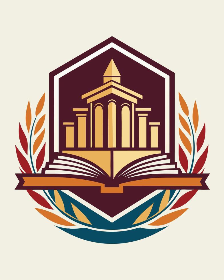 Logo vintage for your university, institute, school or your community vector