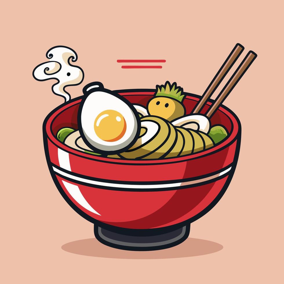 Logo noodle with egg, japanese restaurant vibes for your business logo, your shop noodle, or your design vector