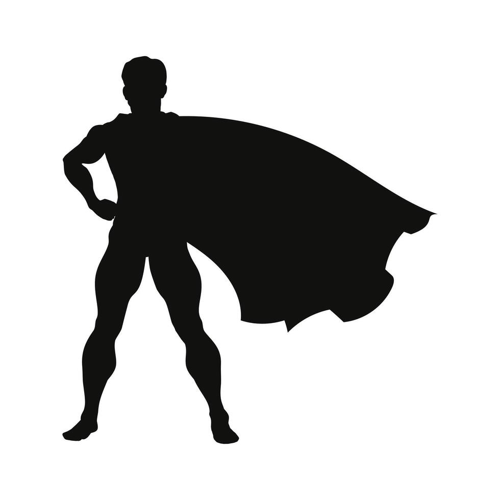 a silhouette of a superman dad vector