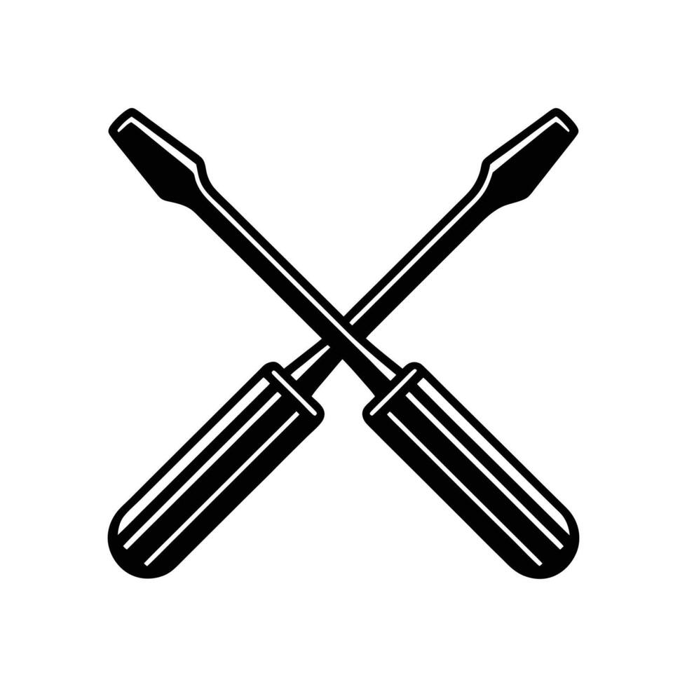 A silhouette of a Chisels Used for carving or cutting wood. vector