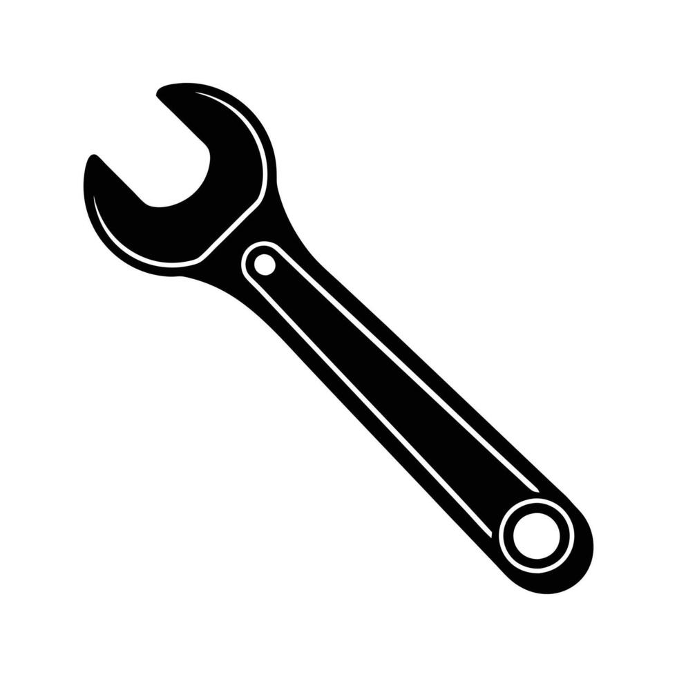 a silhouette of a wrench vector