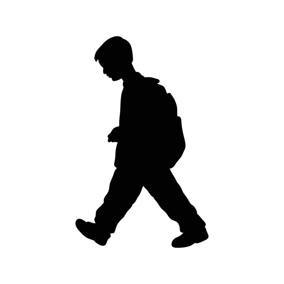 back to the school, silhouette illustration vector