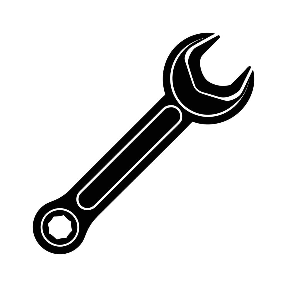 a silhouette of a wrench vector
