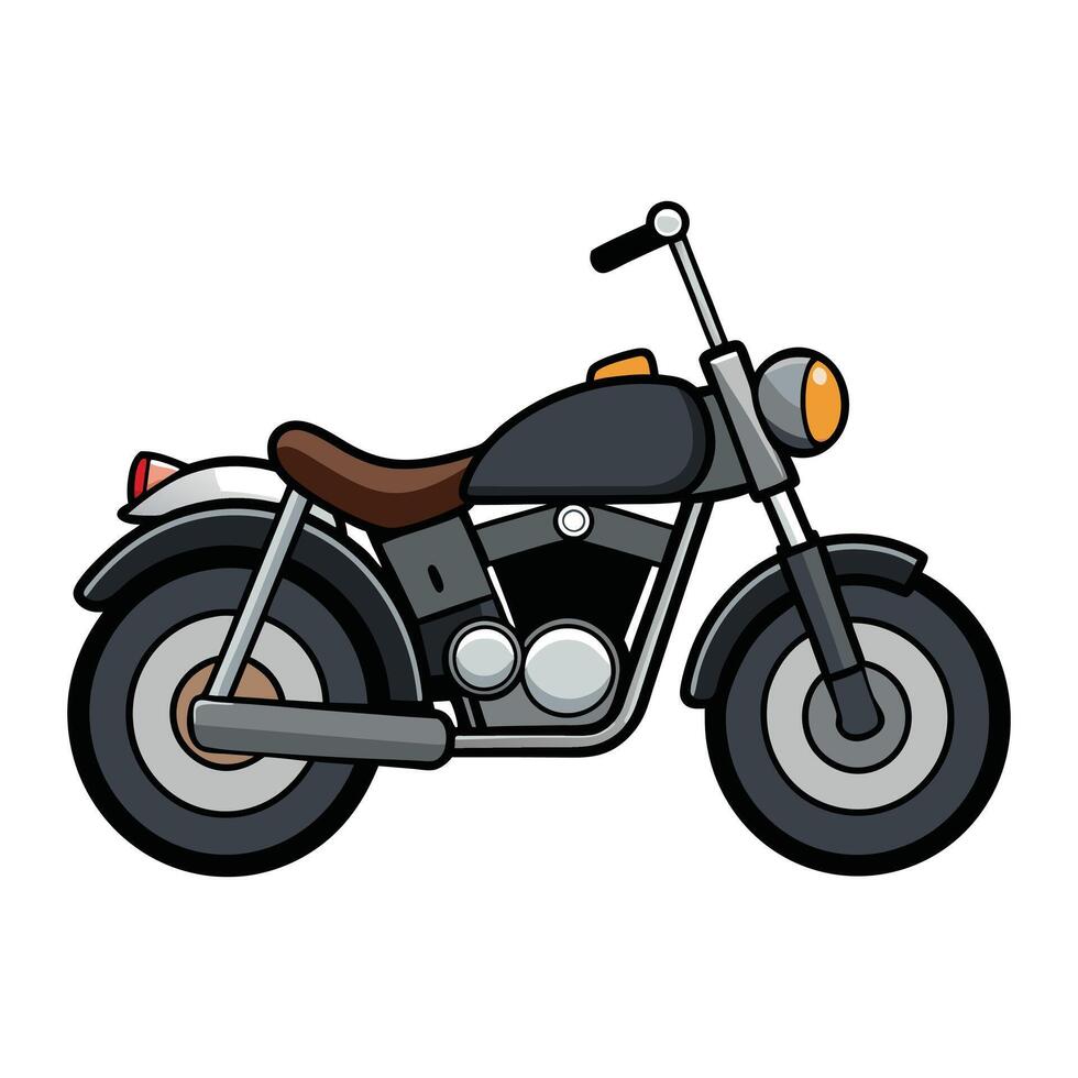 Cruiser motorbike, Motorbike logo icon illustration isolated vector