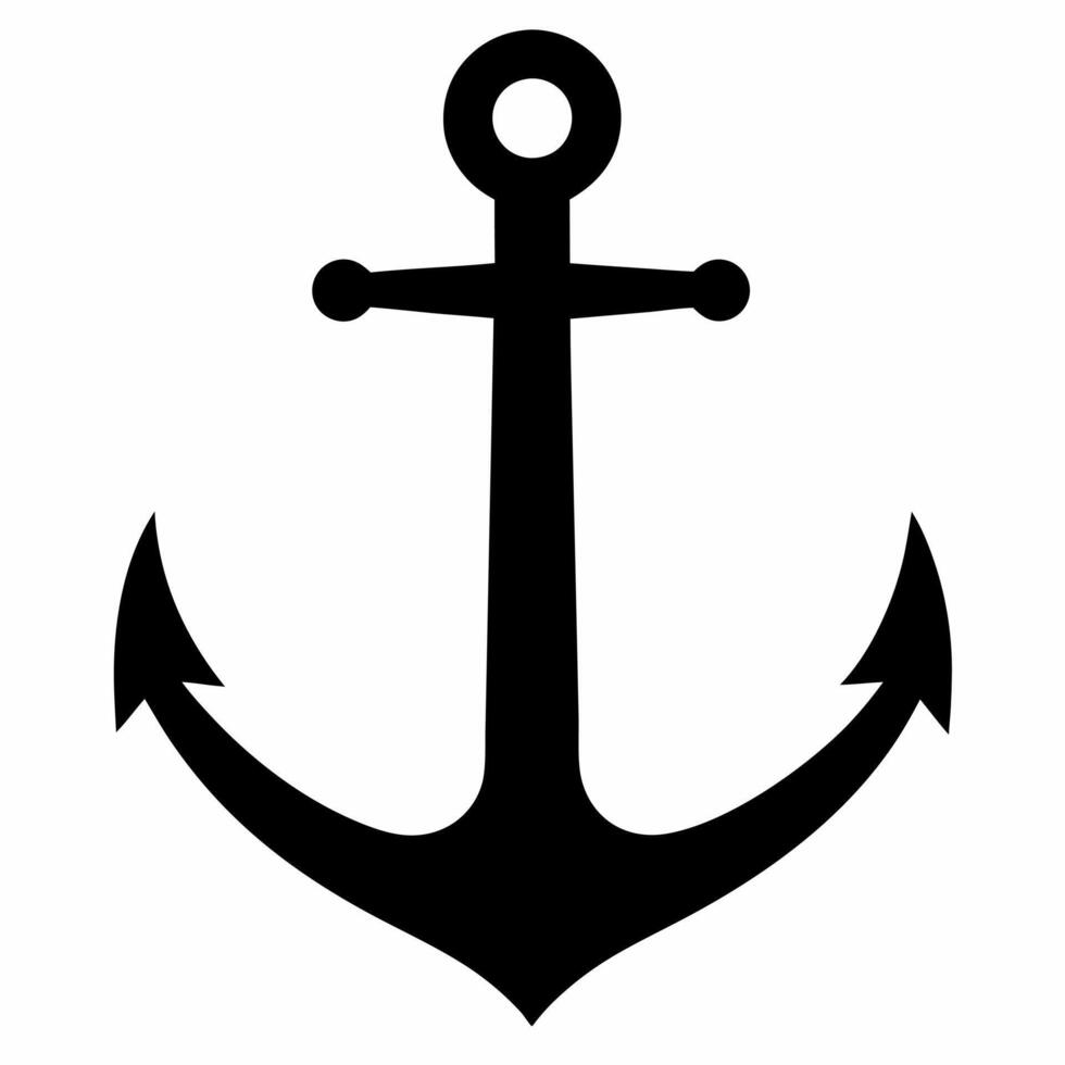 Anchor silhouette illustration vector