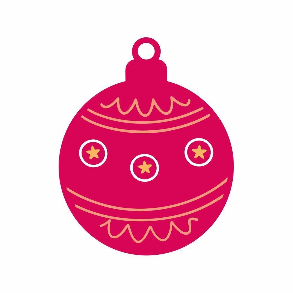 Christmas joy silhouette ball illustration vector