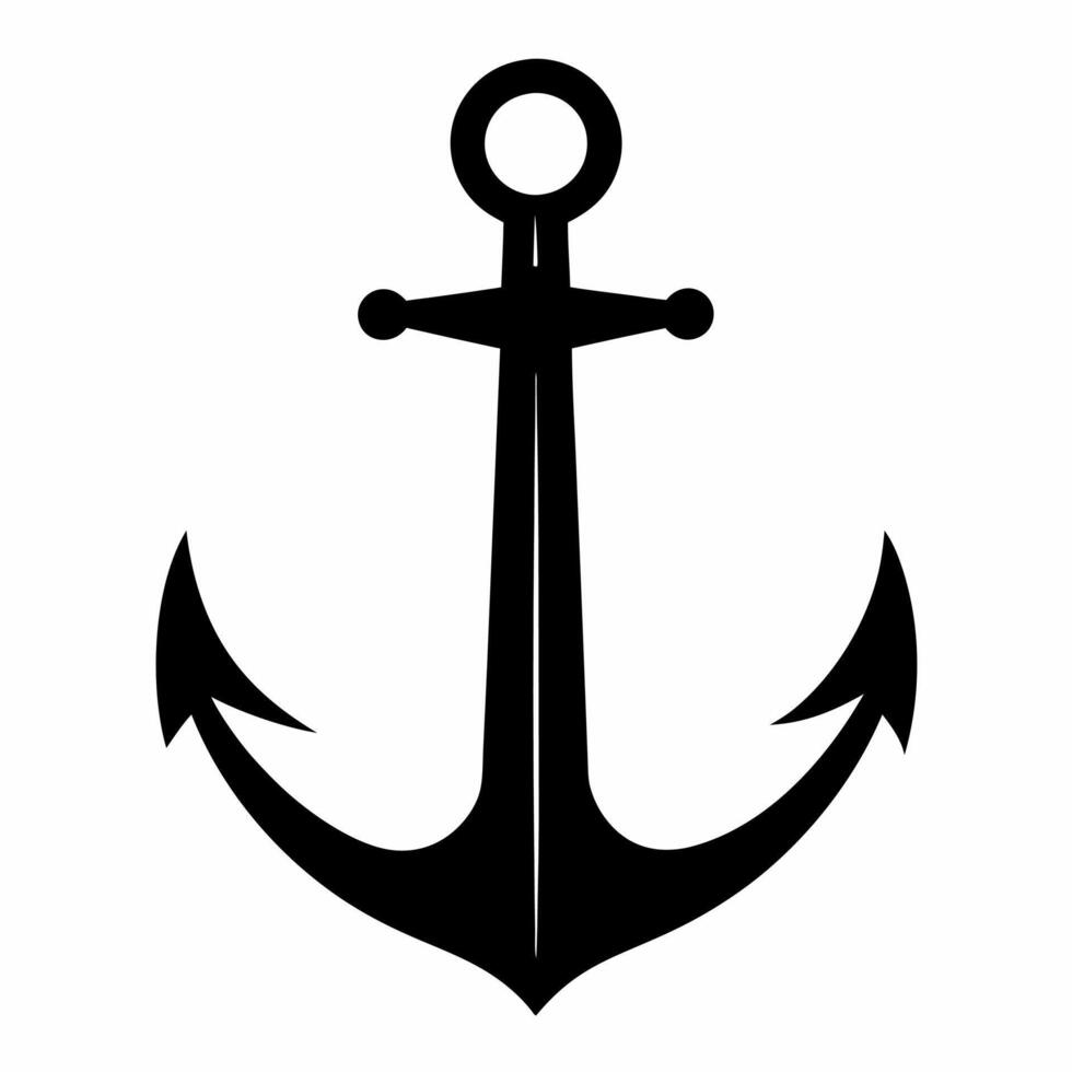 Anchor silhouette illustration vector