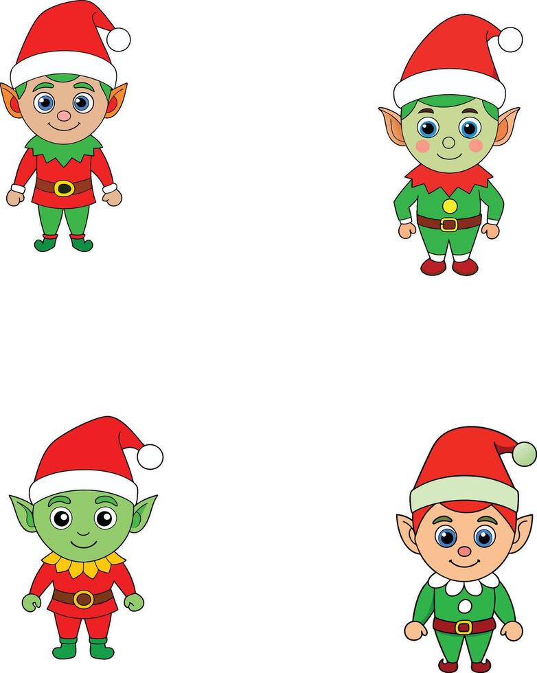 Merry Christmas Funny Cartoon Santa Illustration vector
