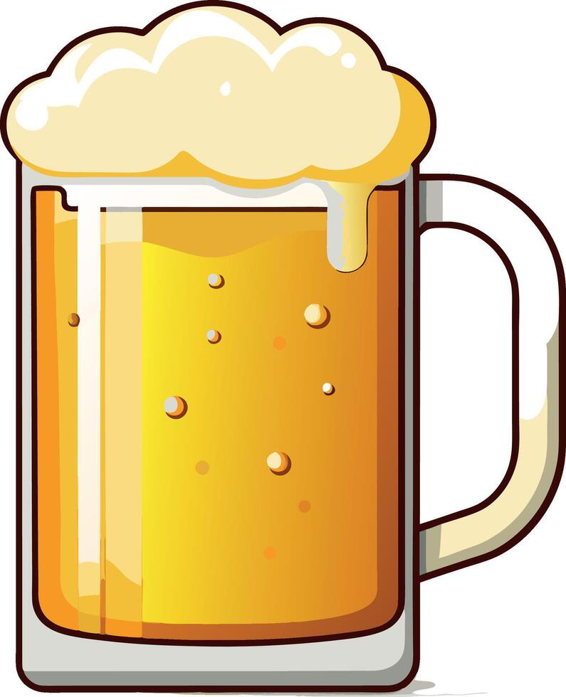 glass of beer with sciume vector
