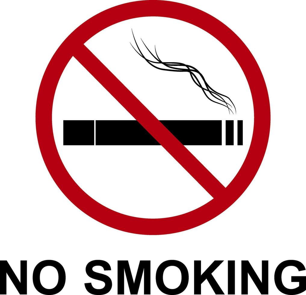 No smoking sign. Health hazards in workplaces and public places. Fires and other dangers associated with smoking. No smoking areas. vector