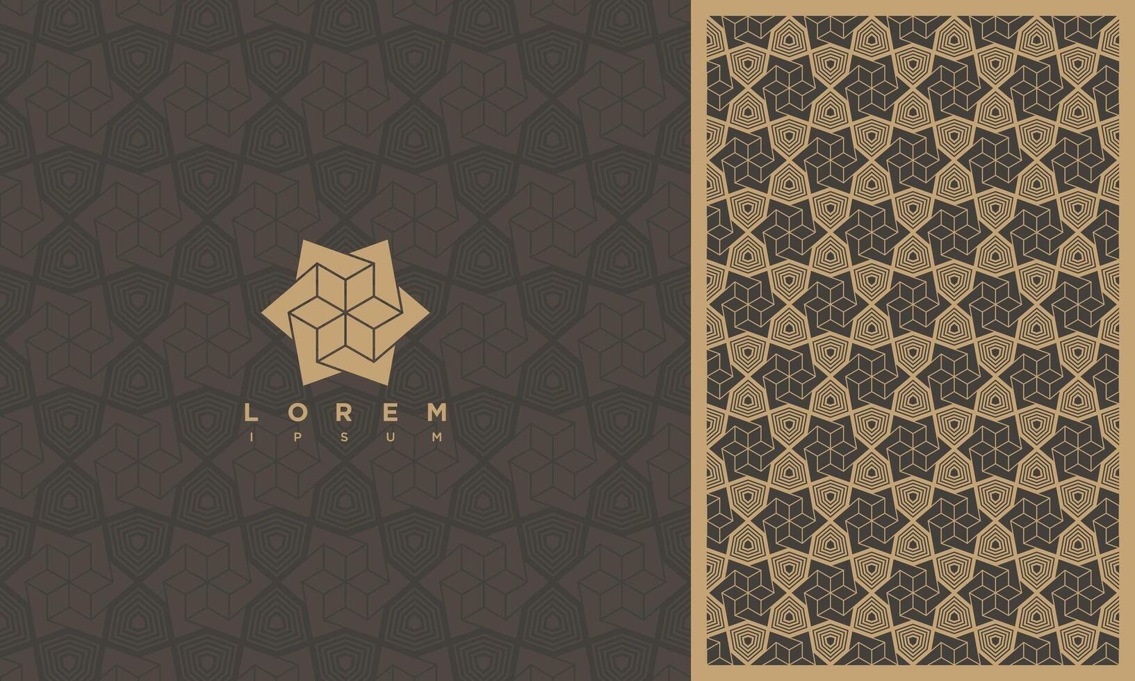 Abstract geometric pattern background with logo vector