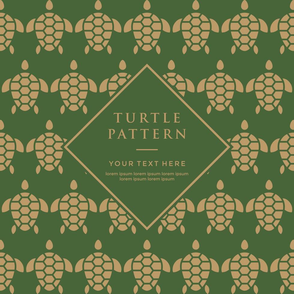 green gold turtle pattern art design vector