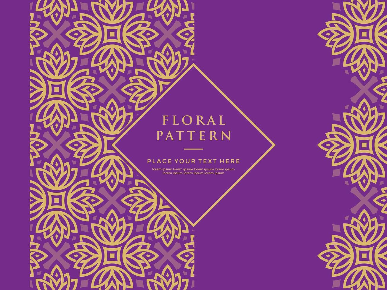 Batik floral pattern frame border background vector