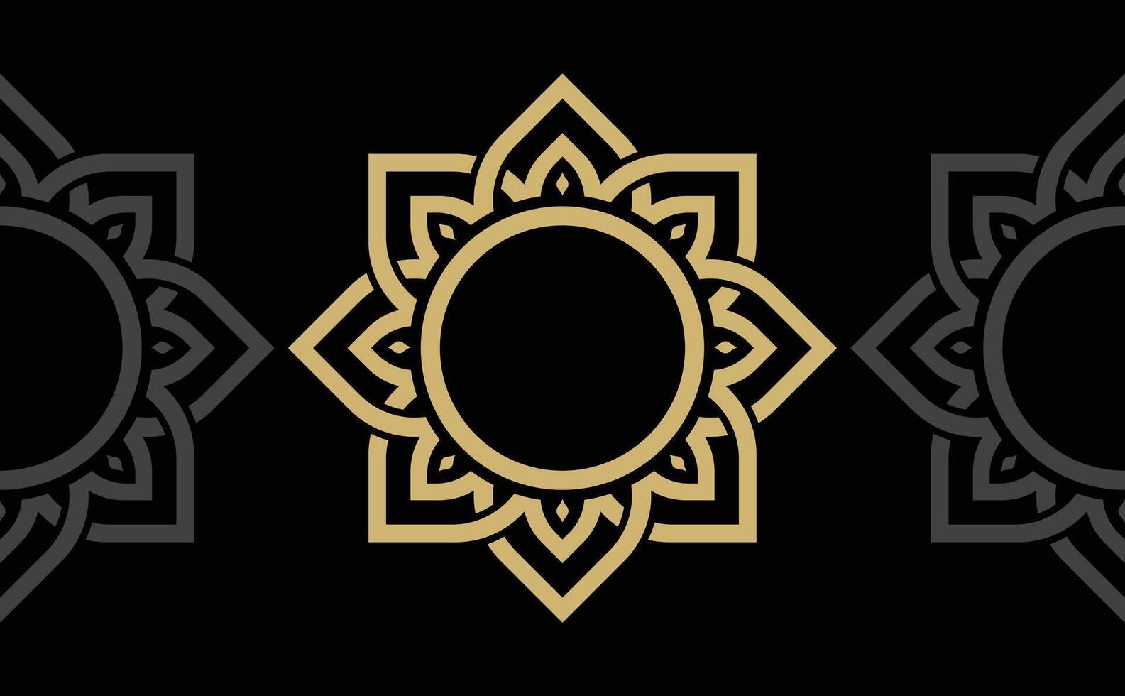 Decorative islamic frame. Elegant ornament element. EPS 10 vector