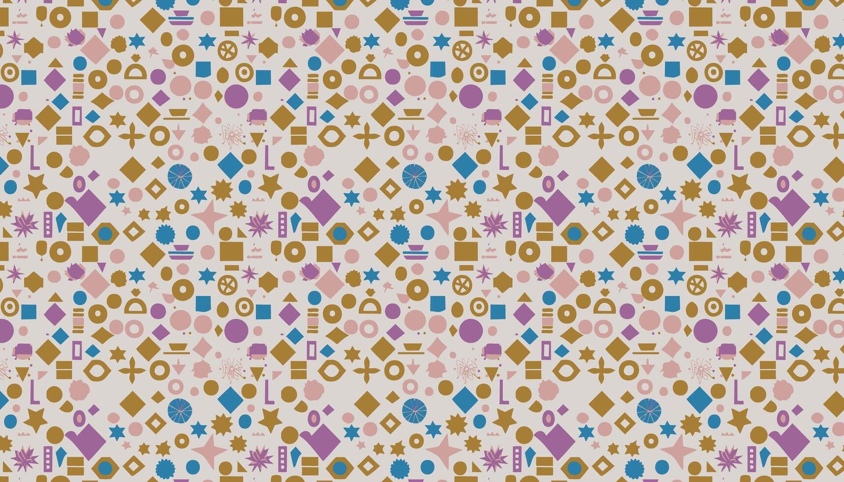 Geometric pattern with colored elements vector