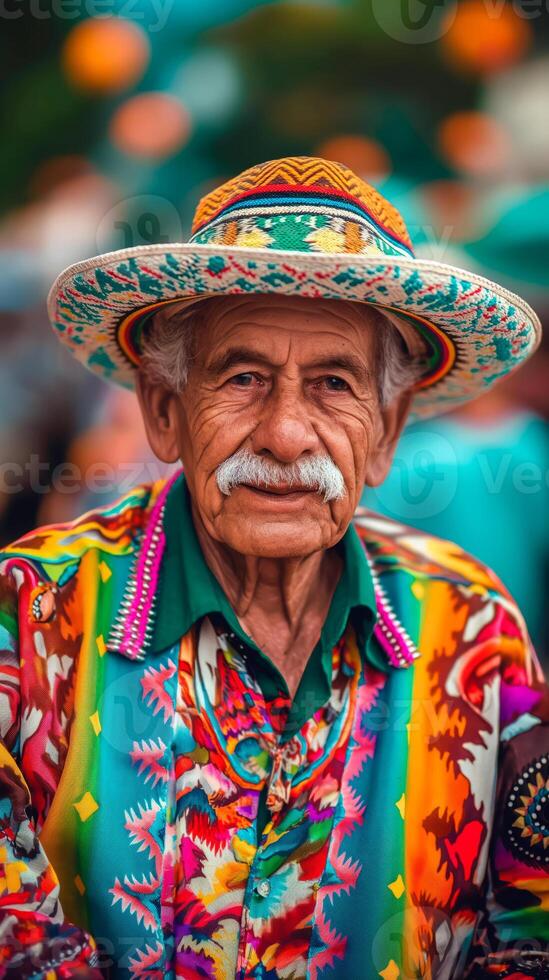 Portrait of mature latin man for Hispanic Heritage Month. photo