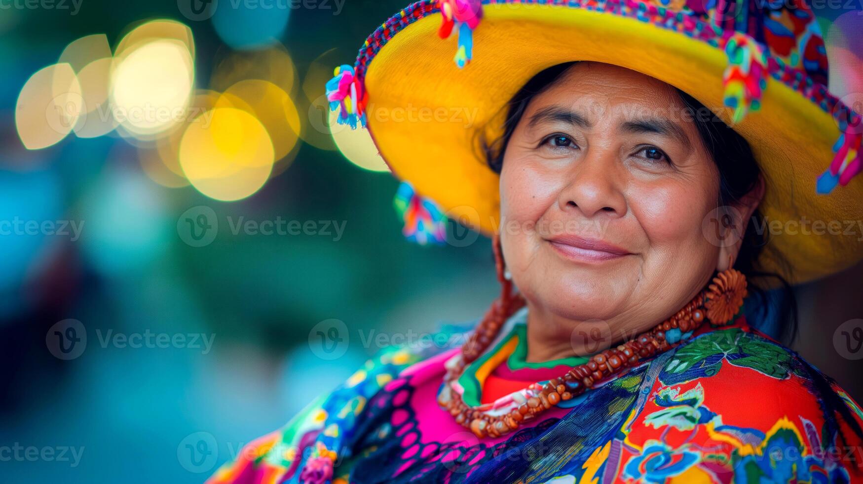 Portrait of mature latin woman for Hispanic Heritage Month. photo