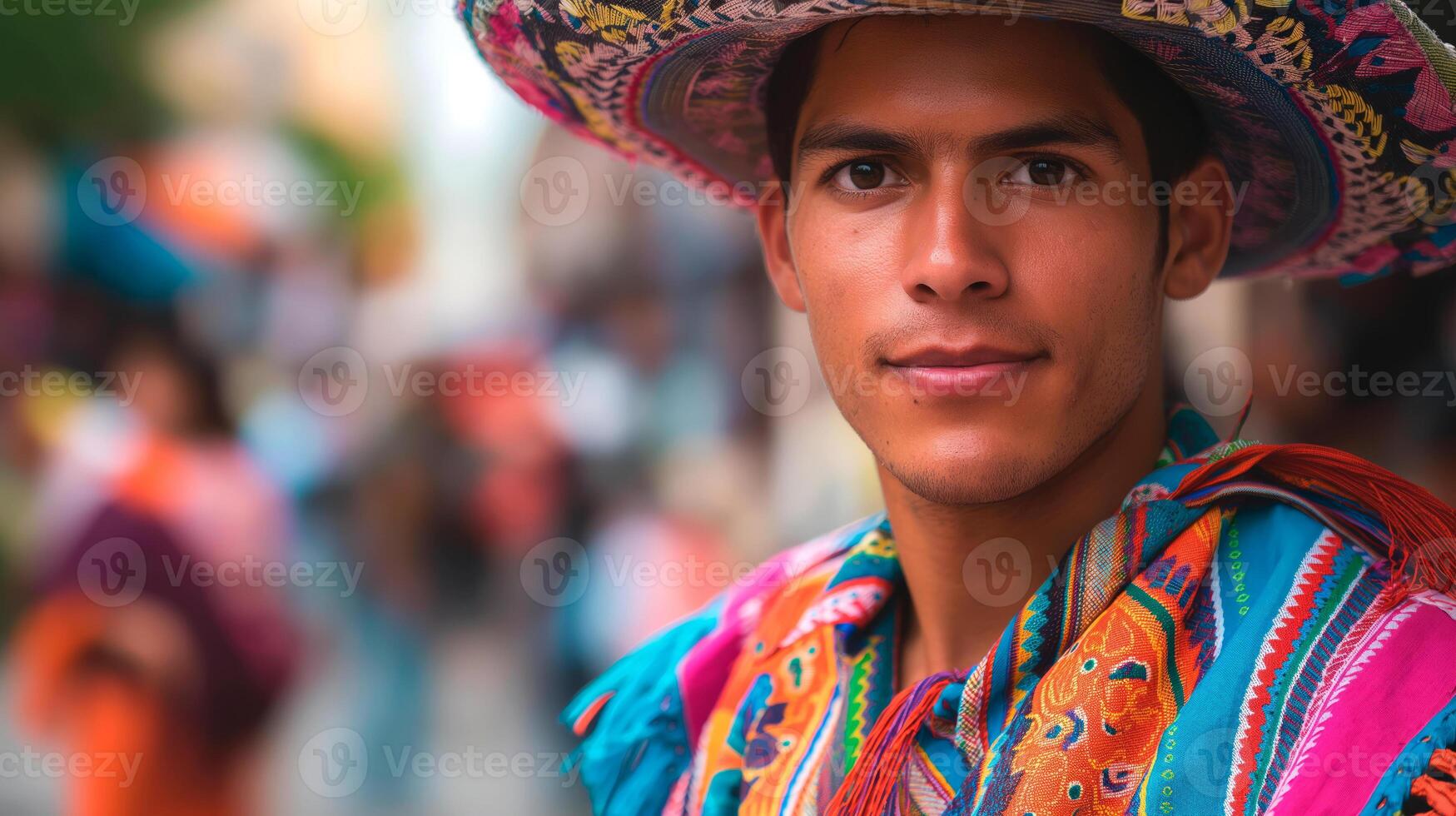Portrait of latin man for Hispanic Heritage Month. photo