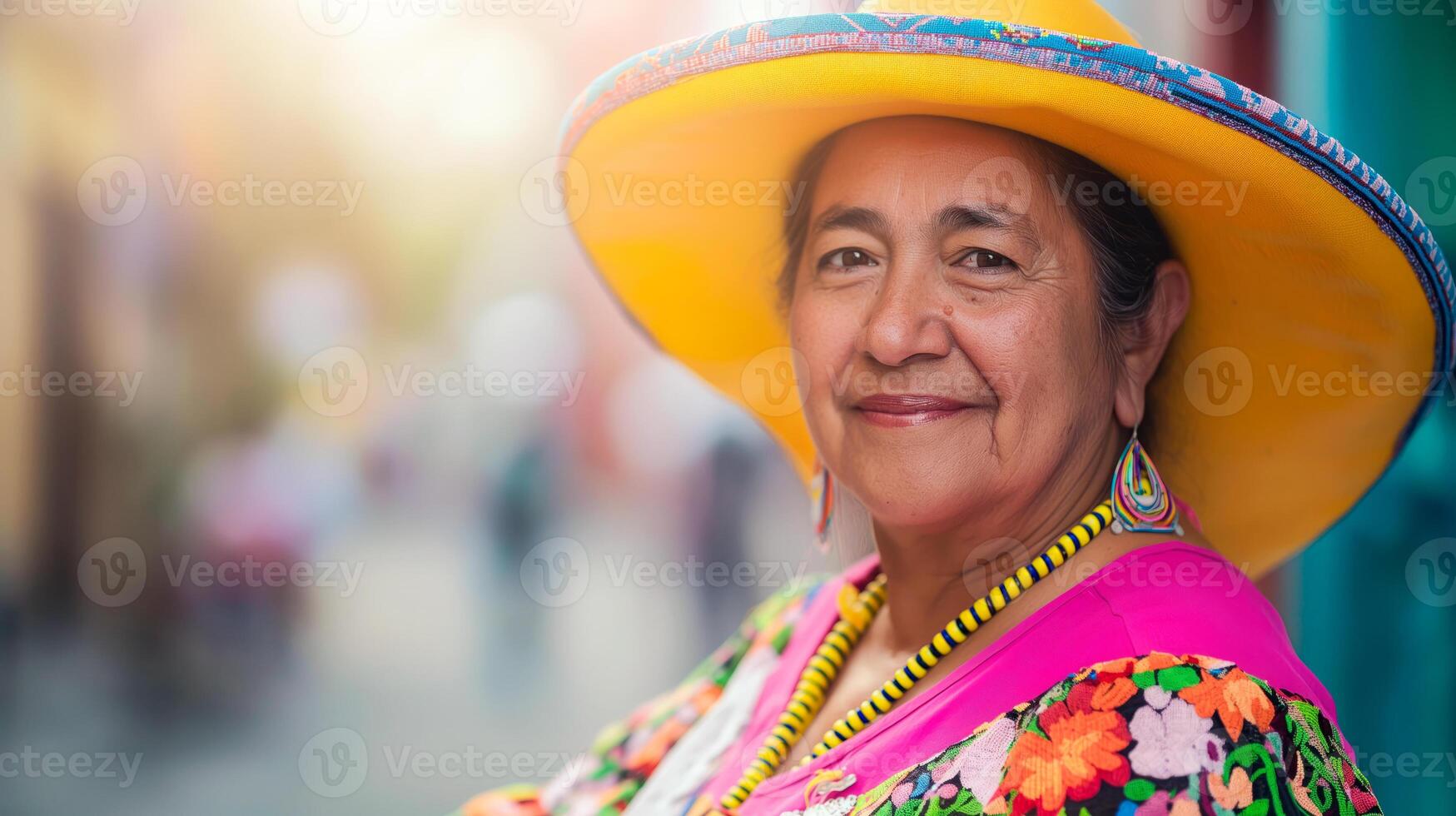 Portrait of mature latin woman for Hispanic Heritage Month. photo