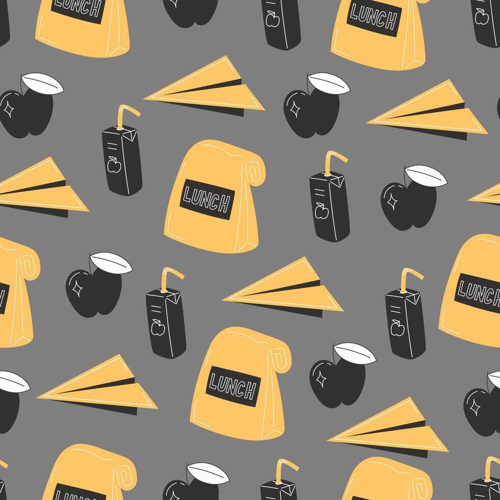 Lunch Break Delight Seamless Pattern vector