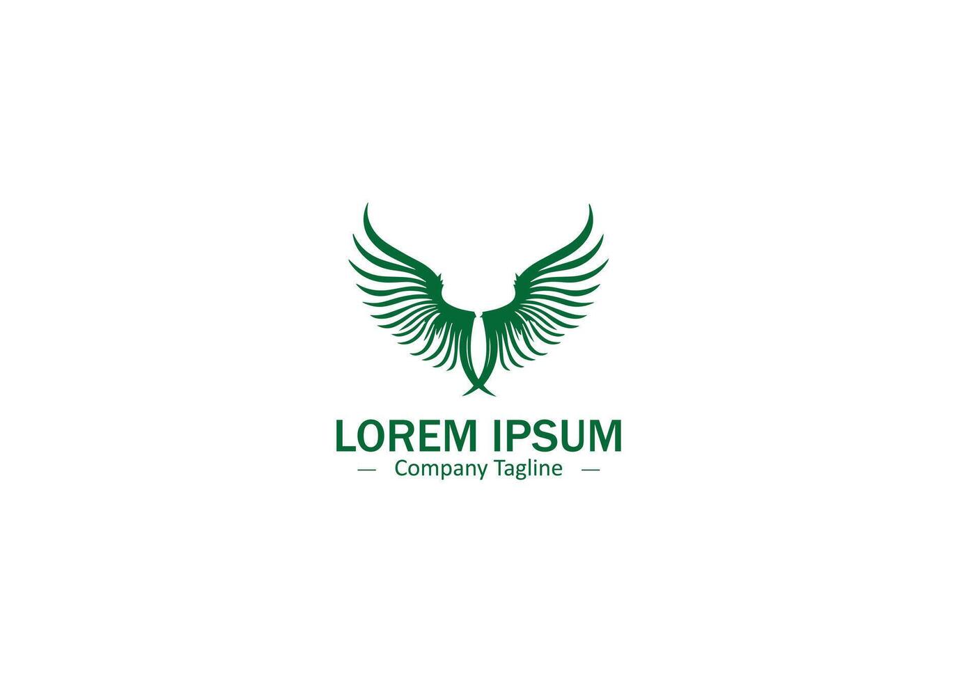 Abstract Wing Feather Silhouette Icon for Modern Logo Design vector