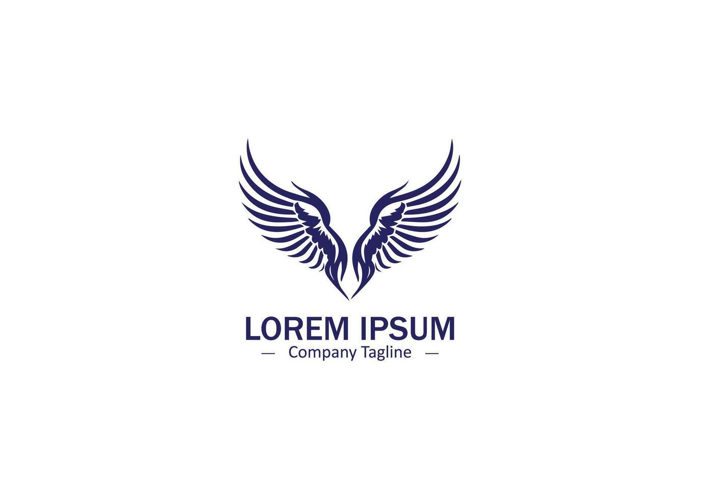 Isolated Wing Feather Logo Design with Abstract and Modern Icon Elements vector