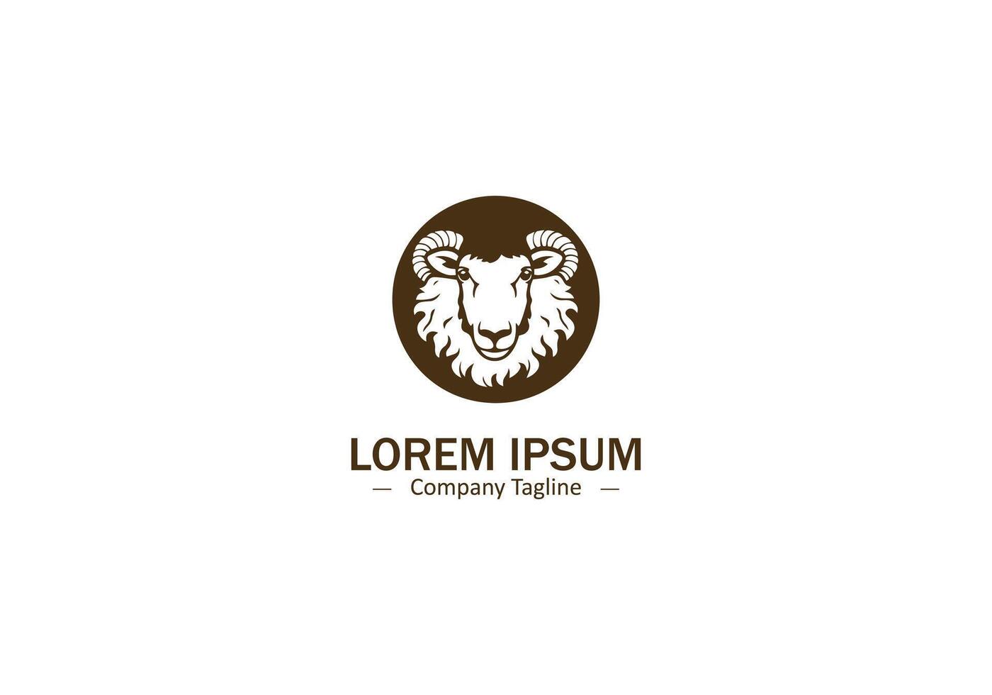 Isolated Sheep Logo Design with Abstract and Modern Pet Icon Elements vector