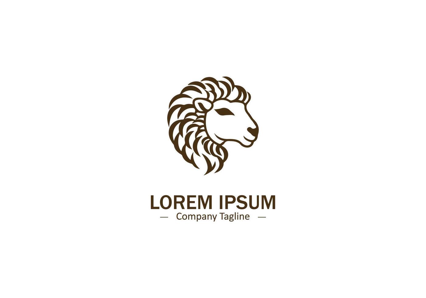 Abstract and Simple Isolated Sheep Icon for Modern Pet Logo Vectors