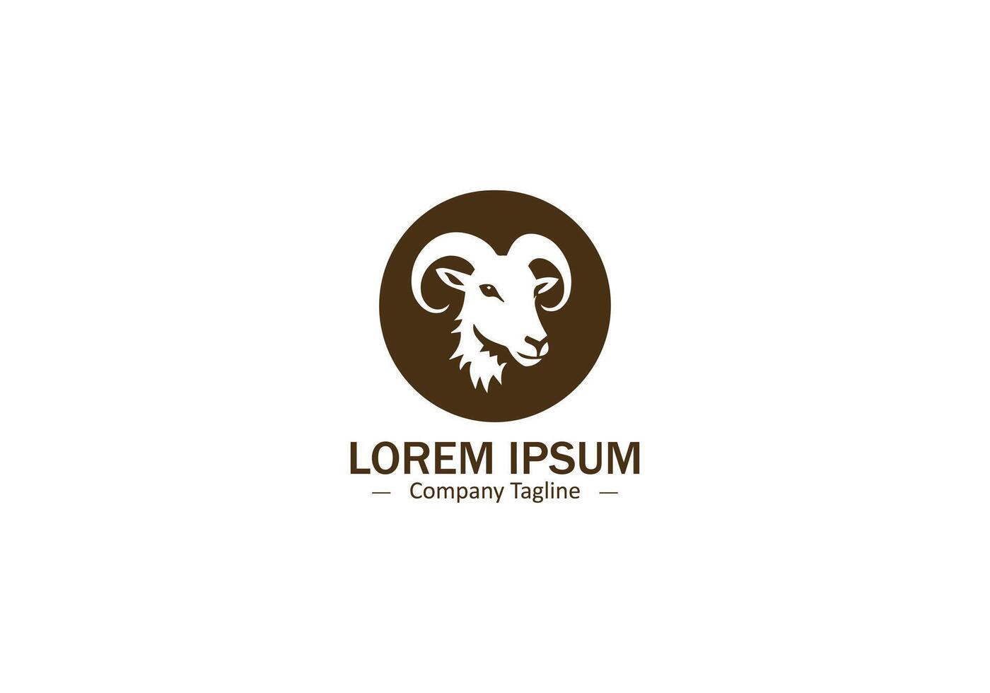 Isolated Abstract Sheep Silhouette for Modern Pet Logo Icons vector
