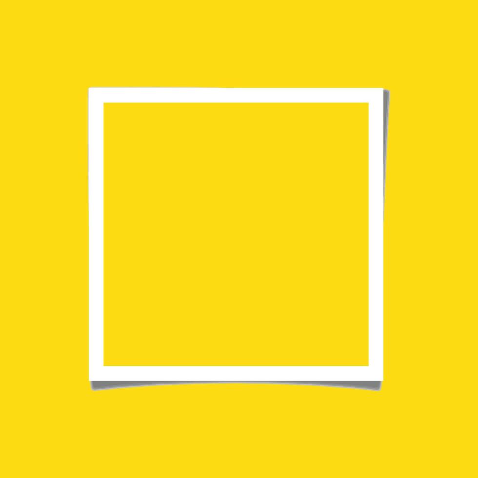 a yellow square with a white square in the middle. vector