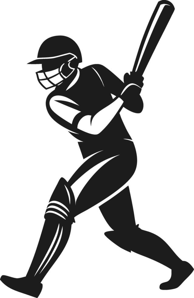 Cricket Player Logo or icon vector