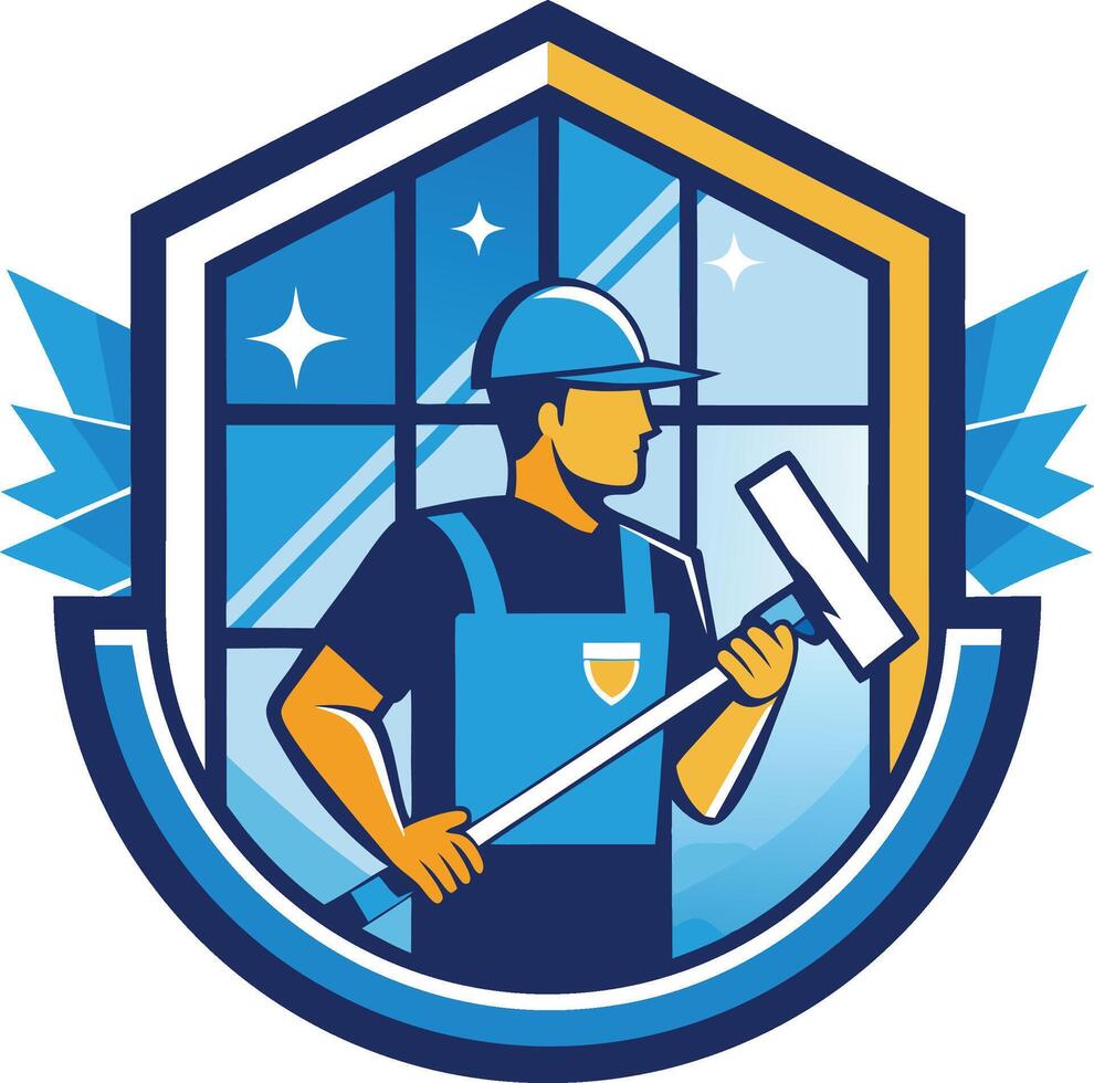 Window Cleaning logo or icon vector