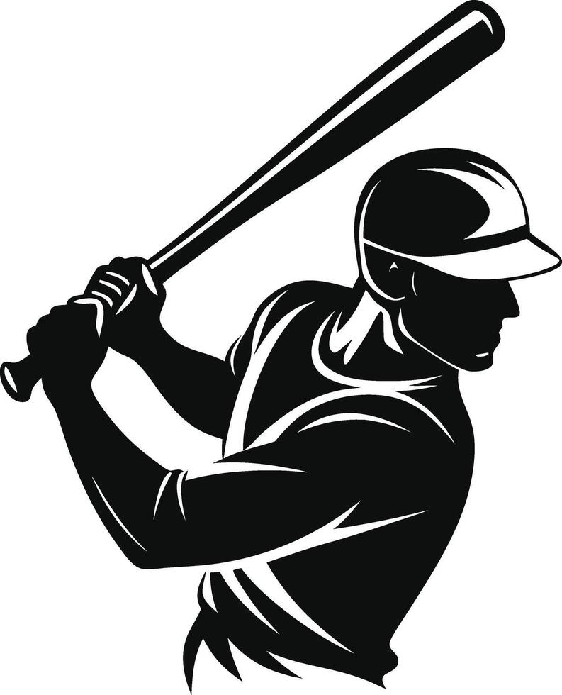 Baseball Player Logo or icon vector