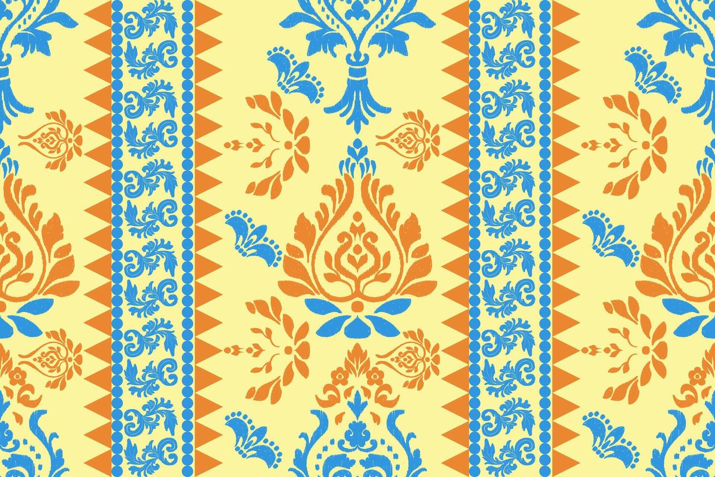 Damask Floral Pattern Arabesque Cloth Bandana Print.design for carpets, fabric patterns, pillows, blankets, scarves, shirts, pants, backgrounds, wallpaper. vector