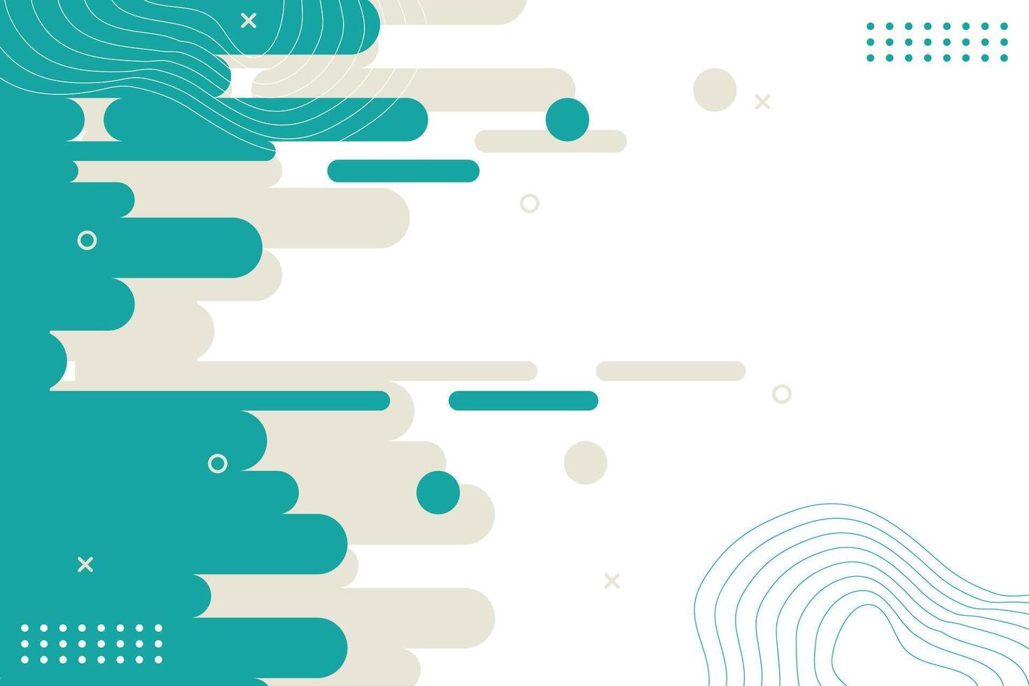 Blue rounded lines background. Abstract dashed lines and dots. vector