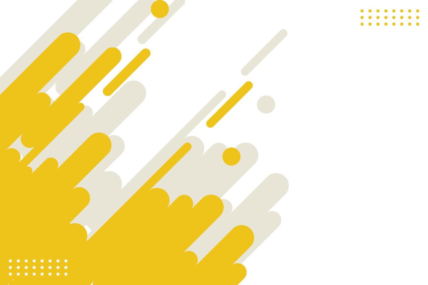 Yellow rounded lines background. Abstract dashed lines and dots. illustration vector