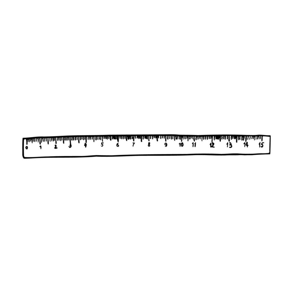 ruler 15 cm - Hand Drawn Doodle vector