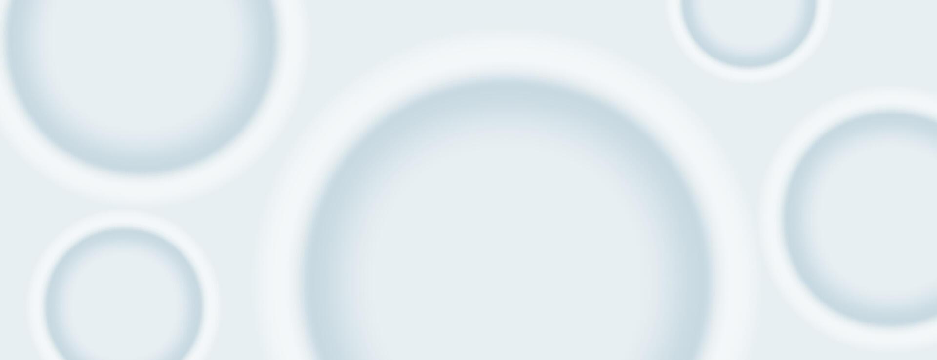gray white circular banner background as hole of lunar surface vector