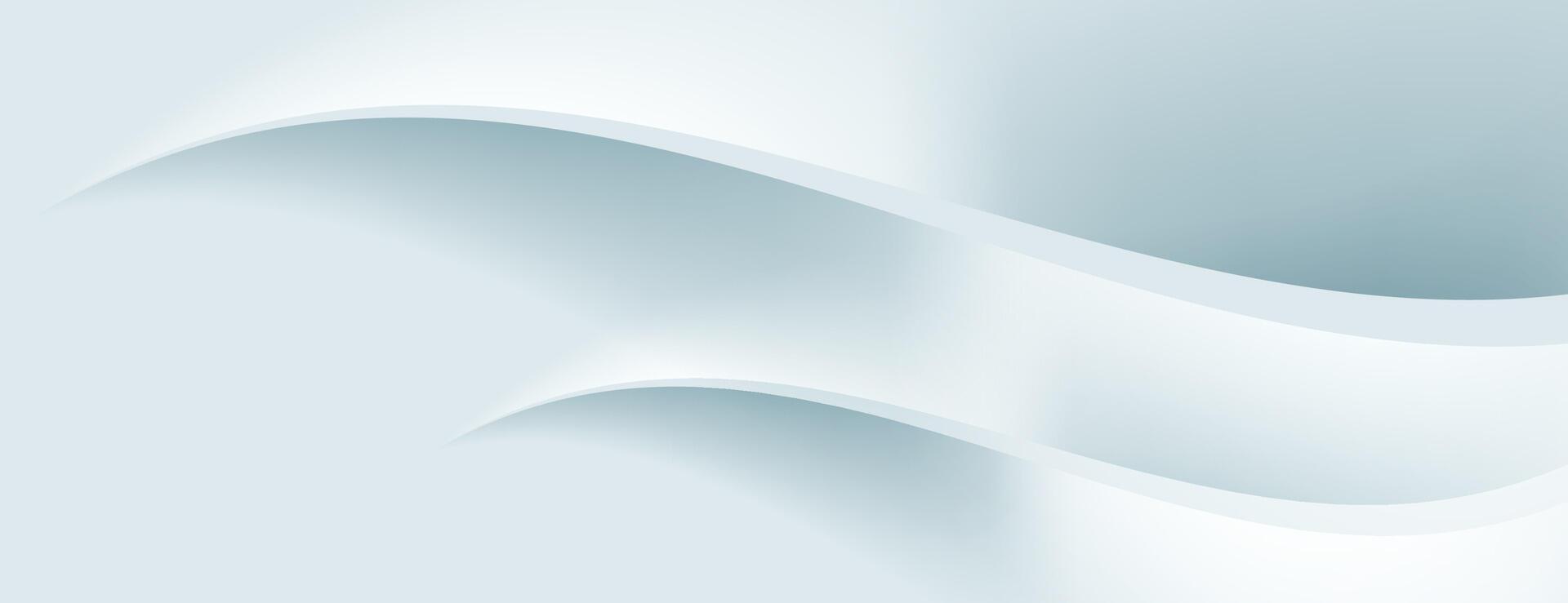 white gray background with 3d wavy lines vector