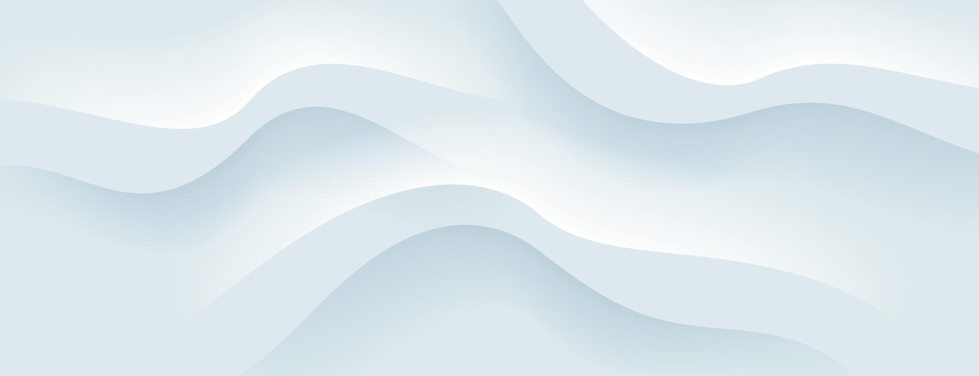 abstract white background with 3d wavy texture composition vector