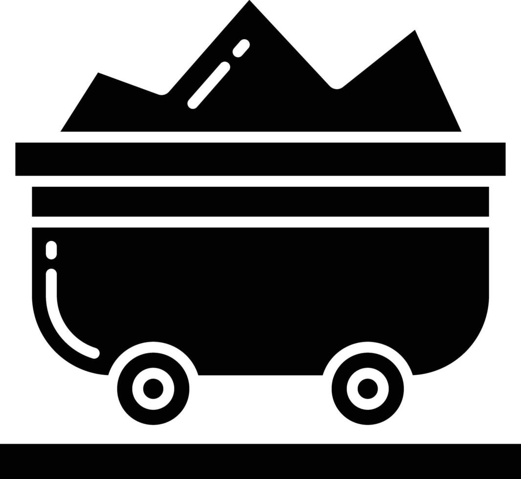 Mine solid glyph illustration vector