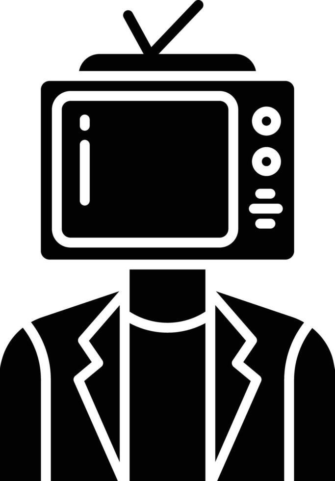 Man Anchor solid glyph illustration vector