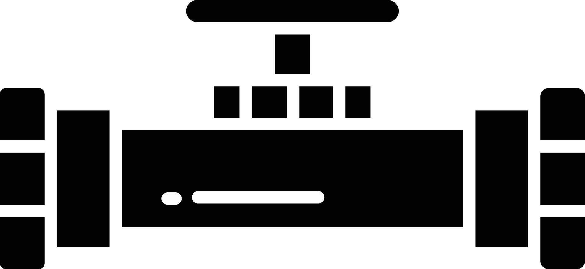 Pipe3 solid glyph illustration vector