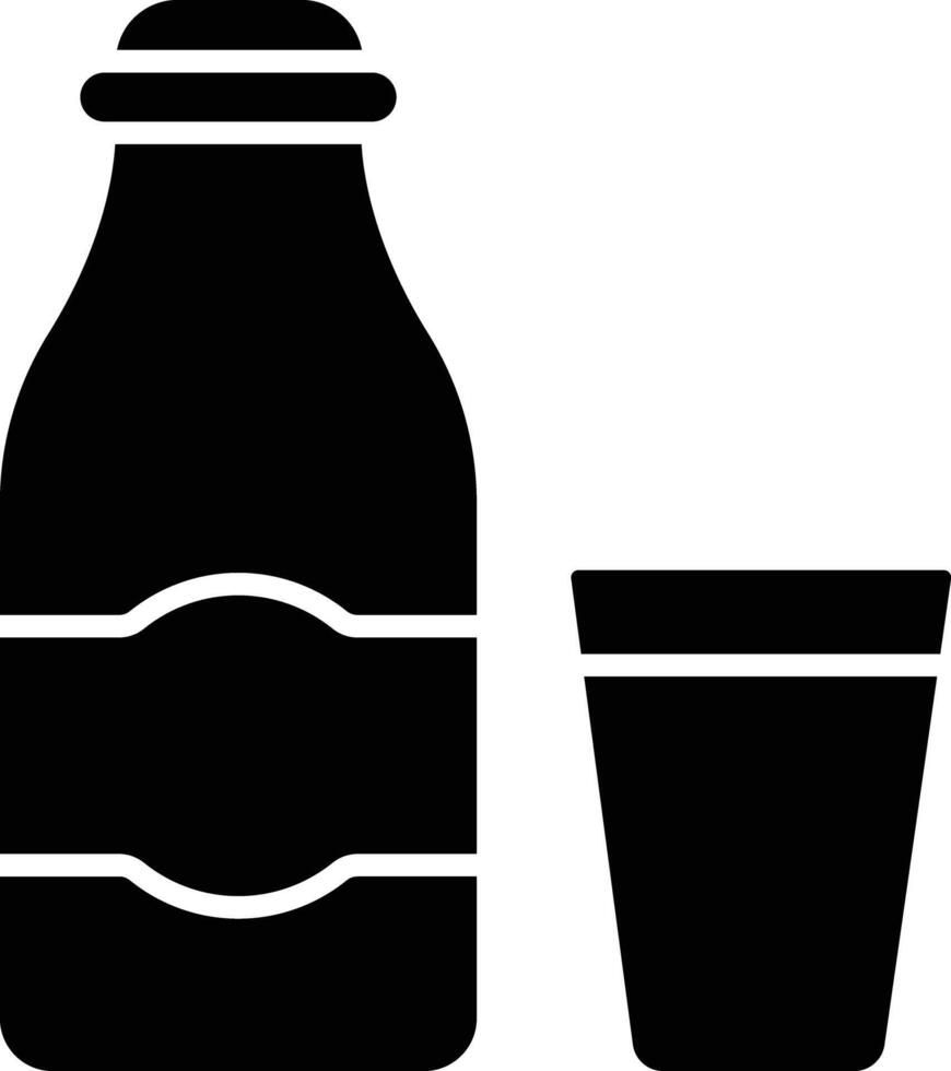 Milk solid glyph illustration vector