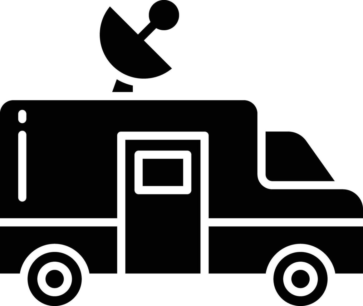 Car solid glyph illustration vector